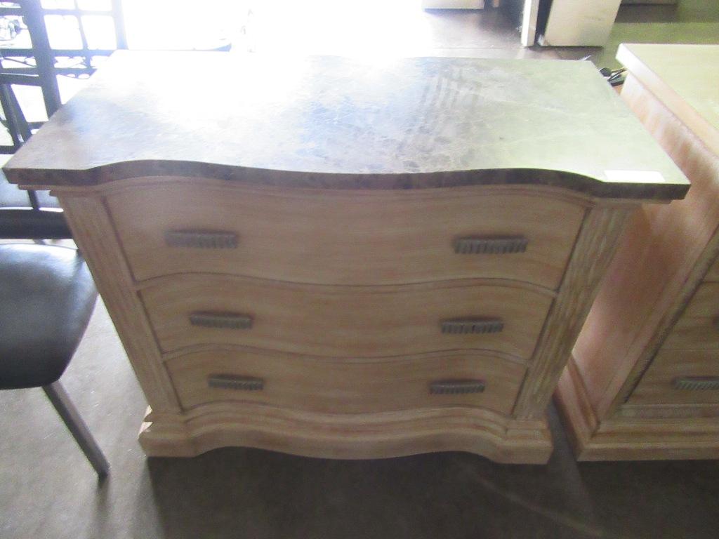 HICKORY WHITE DRESSER WITH MARBLE TOP