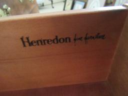 HENREDON DARK OAK TWO DRAWER SOFA TABLE