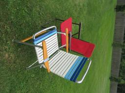 PAIR OF FOLDING LAWN CHAIRS