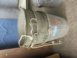 5 GALVANIZED  BUCKETS WITH HANDLES