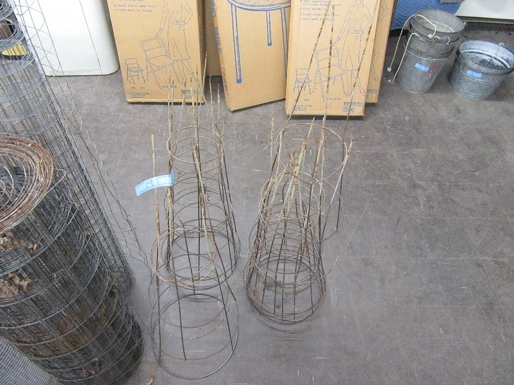 TOMATO CAGES AND FENCING FOR GARDEN