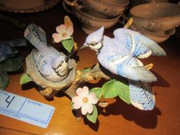 BLUE JAYS AND BLUEBIRD LENOX FIGURINES