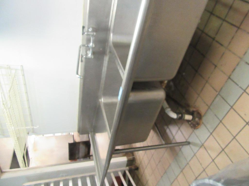 79" TWO BAY STAINLESS STEEL SINK. BRING TOOLS FOR REMOVAL