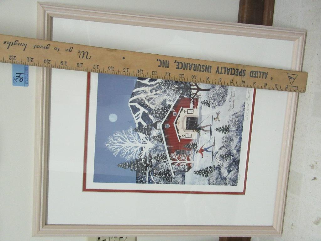 SIGNED WOOSTER SCOTT PAINTING OF OPERA HOUSE SKIING BY IT