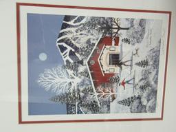 SIGNED WOOSTER SCOTT PAINTING OF OPERA HOUSE SKIING BY IT