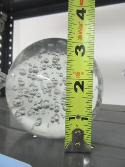 BUBBLE GLASS PAPERWEIGHT