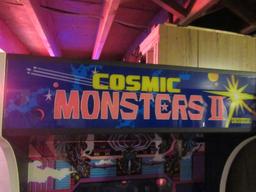 COSMIC MONSTERS II UNIVERSAL ARCADE GAME. SOLD AS IS. TURNS ON, BUT SCREEN DOESN'T OPERATE PROPER