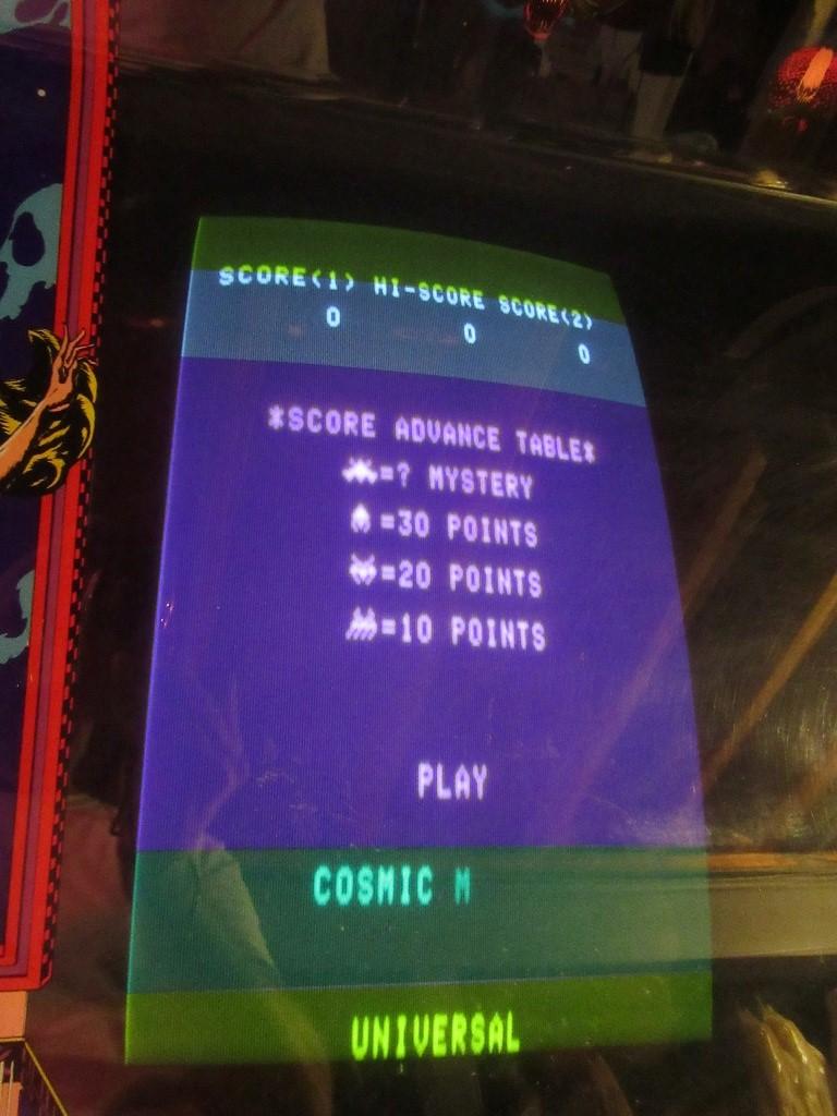 COSMIC MONSTERS II UNIVERSAL ARCADE GAME. SOLD AS IS. TURNS ON, BUT SCREEN DOESN'T OPERATE PROPER