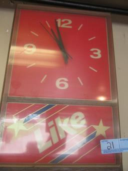 LIKE ADVERTISING CLOCK