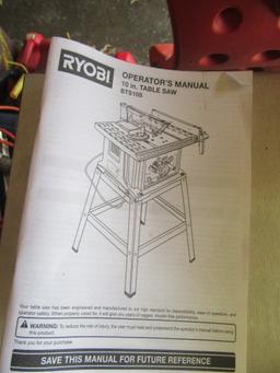 RYOBI 10-INCH TABLE SAW WITH STAND