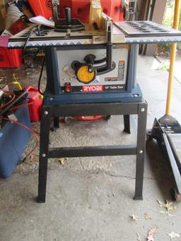 RYOBI 10-INCH TABLE SAW WITH STAND