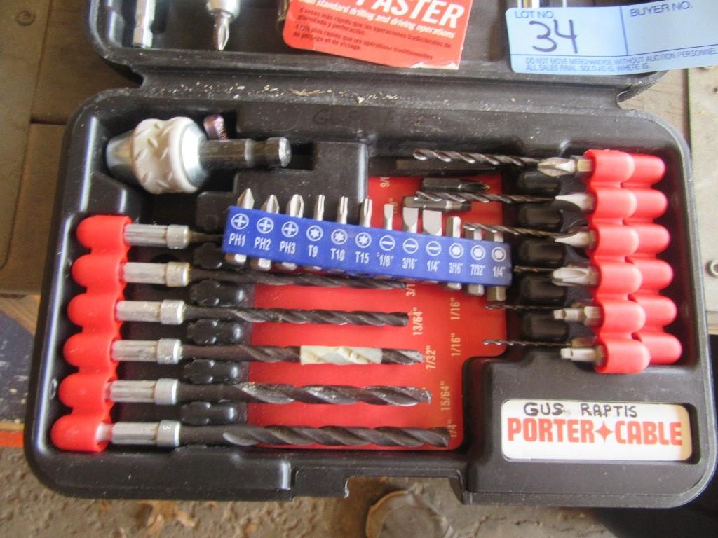 PORTER CABLE BIT SET AND ETC