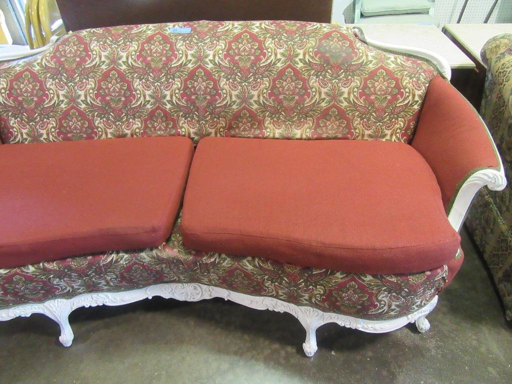 VICTORIAN STYLE SOFA PAINTED AND RECOVERED