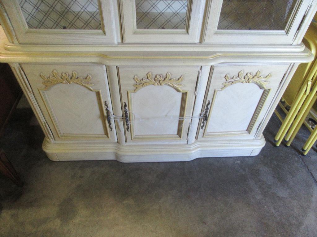 LIGHTED FRENCH PROVINCIAL STYLE BREAKFRONT