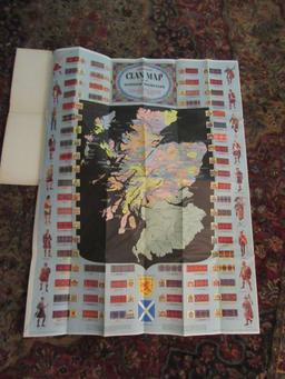 W. & A.K. JOHNSTON CLAN MAP OF THE SCOTTISH HIGHLANDS