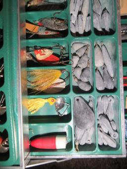 FISHING TACKLE BOX WITH CONTENTS