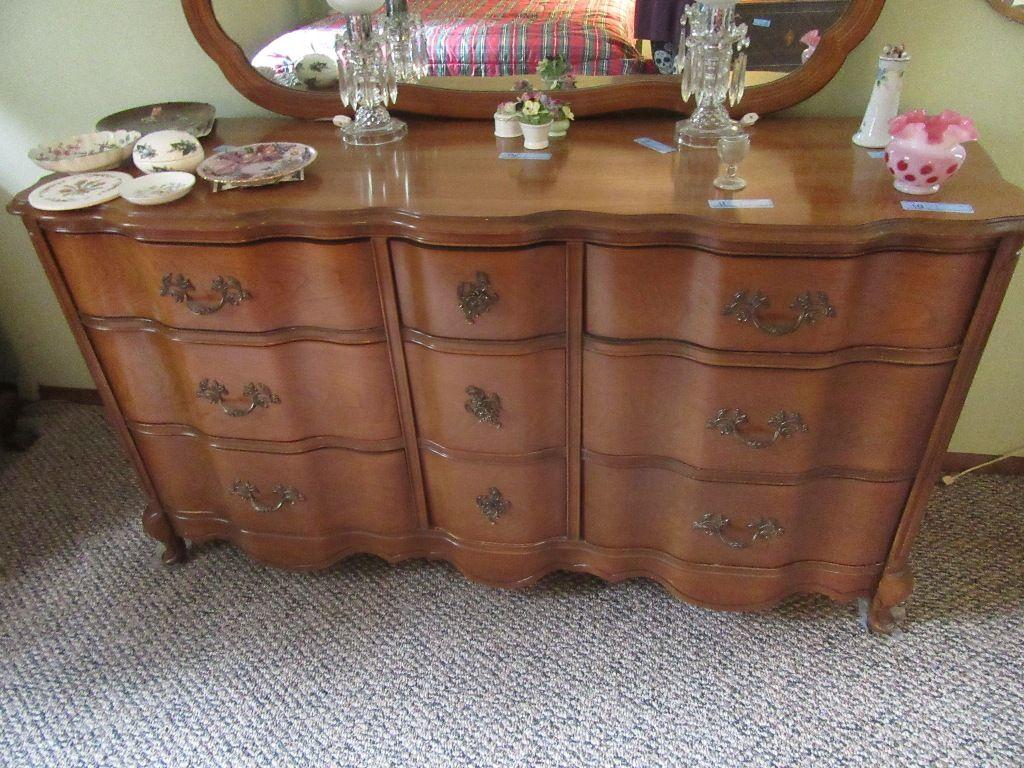 DRESSER WITH MIRROR BY BASSETT