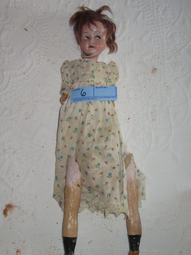 MADE IN GERMANY DOLL DEP. 254. 10 / 0. HEAD BROKEN. EYES ON SEPARATE WEIGHT