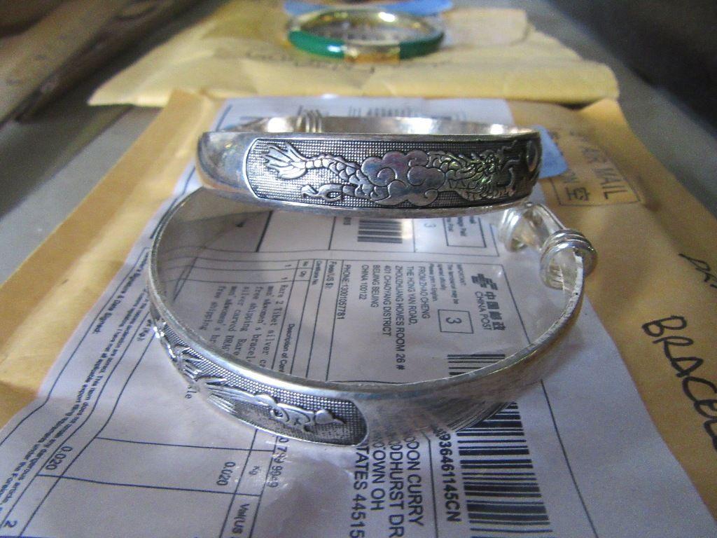 SILVER DRAGON AND PHOENIX BRACELETS