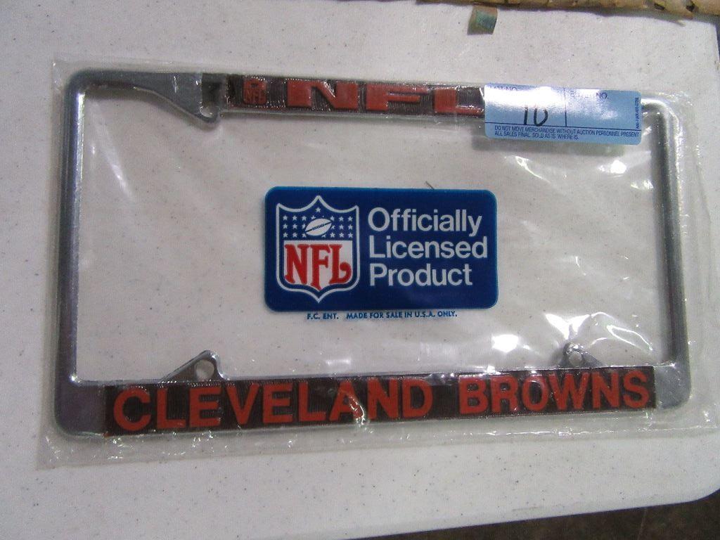 NFL OFFICIALLY LICENSED PRODUCT CLEVELAND BROWNS LICENSE PLATE HOLDER