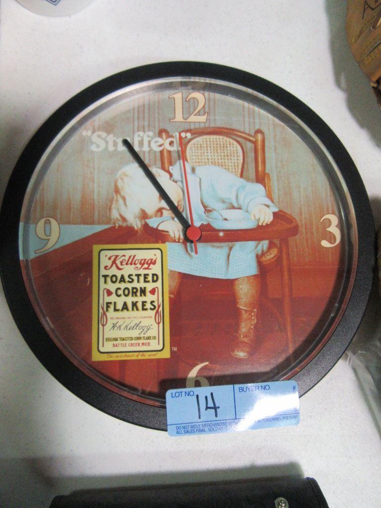 KELLOGG'S TOASTED CORN FLAKES WALL CLOCK