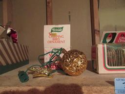 SHINY BRIGHT GARLAND, DOUBLGLO ORNAMENTS, CHIRPING BIRD ORNAMENT, AND OTHER