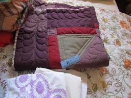 ASSORTED BLANKETS, QUILTS, SHEETS, ETC