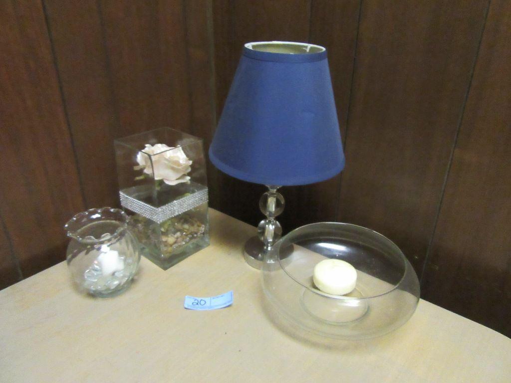 DECORATIVE LAMP AND CANDLE HOLDERS