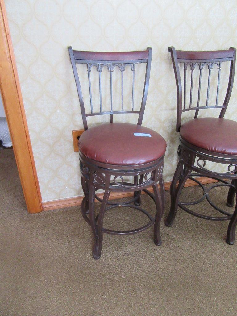 PAIR OF SWIVEL BAR STOOLS