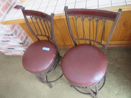 PAIR OF SWIVEL BAR STOOLS