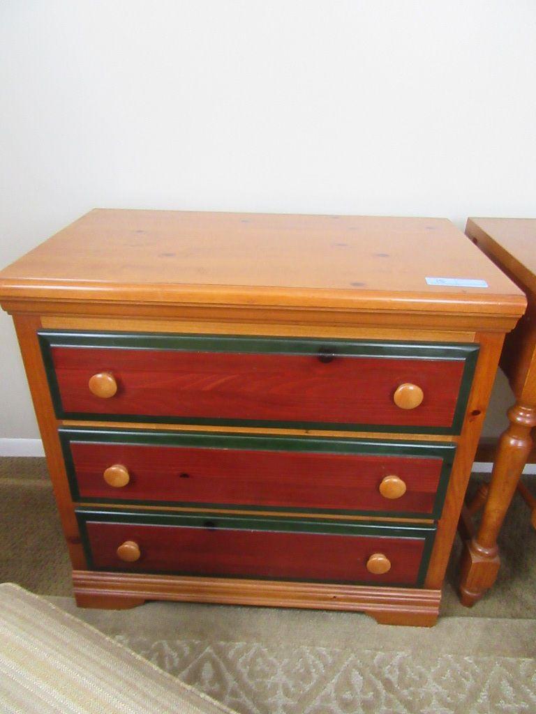 FRUITWOOD PAINTED DRAWERS CHEST OF DRAWERS. MATCHES LOTS 13 & 14