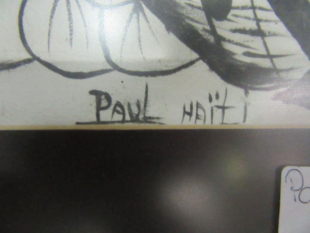 FRAMED PAUL HAITI SKETCH