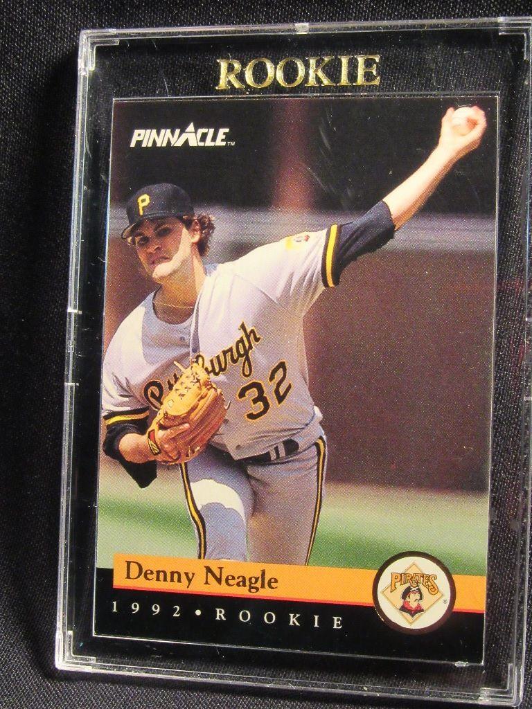 DENNY NEAGLE 1992 PINNACLE ROOKIE CARD NUMBER 19 OF 30 IN PLASTIC CASE