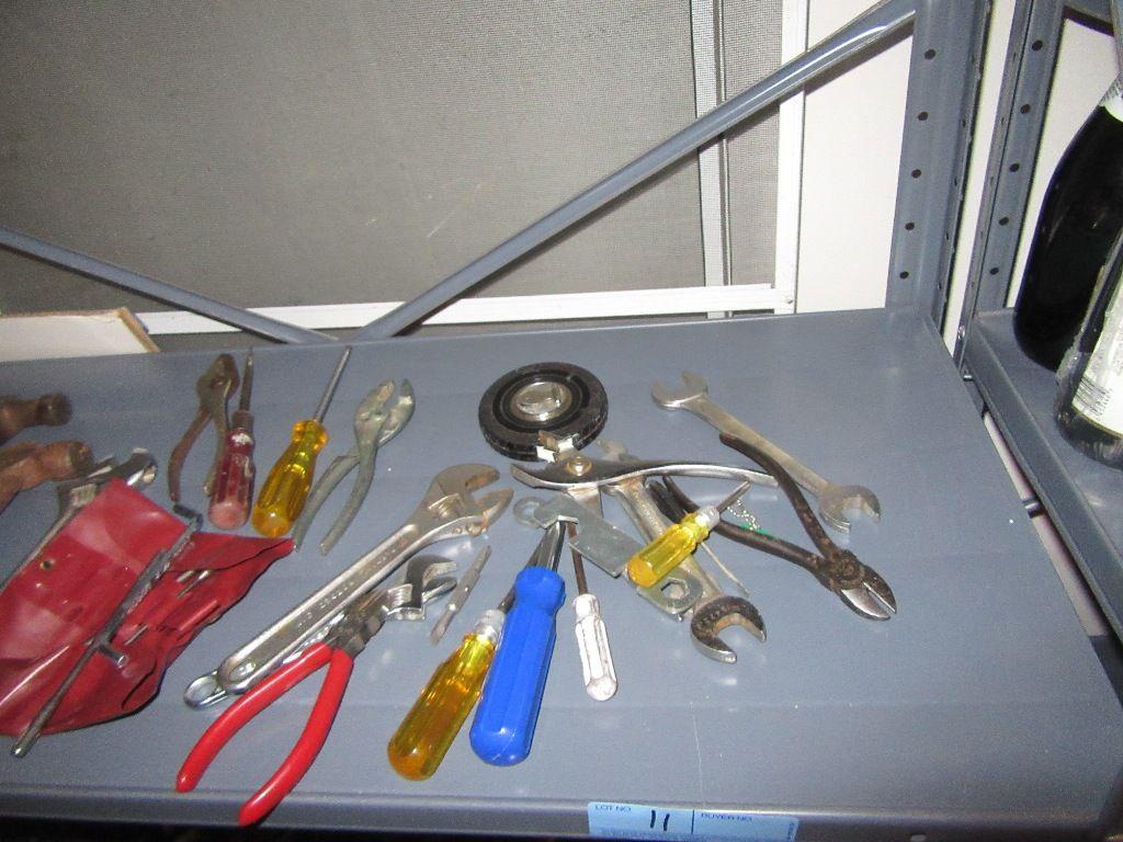 HAMMERS, PLIERS, CRESCENT WRENCHES, SCREWDRIVERS, AND ETC