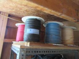 4 SPOOLS OF WIRE EXTENSION CORD & OTHER WIRE