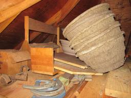 CONTENTS OF LOFT INCLUDING LUMBER, PLANTERS, AND ETC