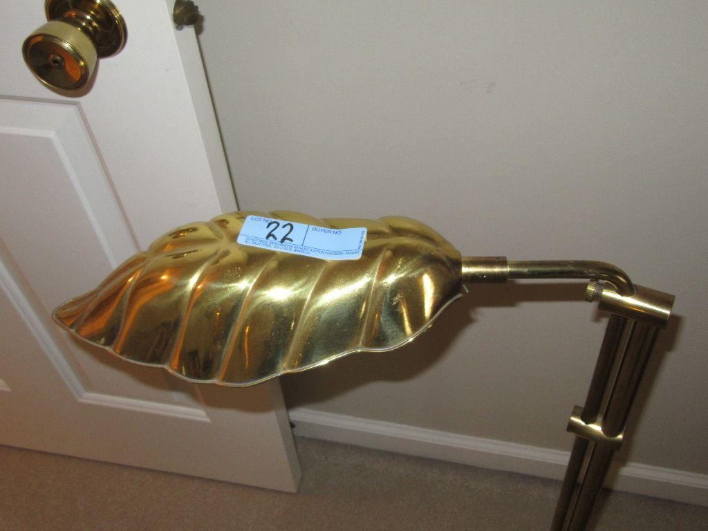 BRASS LEAF STYLE ADJUSTABLE FLOOR LAMP