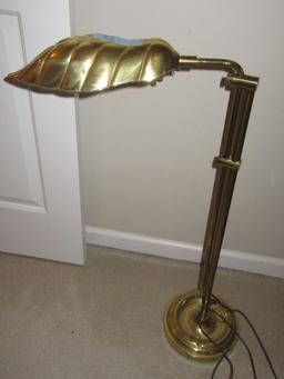 BRASS LEAF STYLE ADJUSTABLE FLOOR LAMP