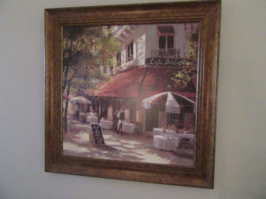 PAIR OF LARGE CAFE PRINTS BY BRENT HEIGHTON. APPROX. 34"X34"