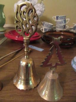 BRASS BELLS AND CANDLE SNUFFER