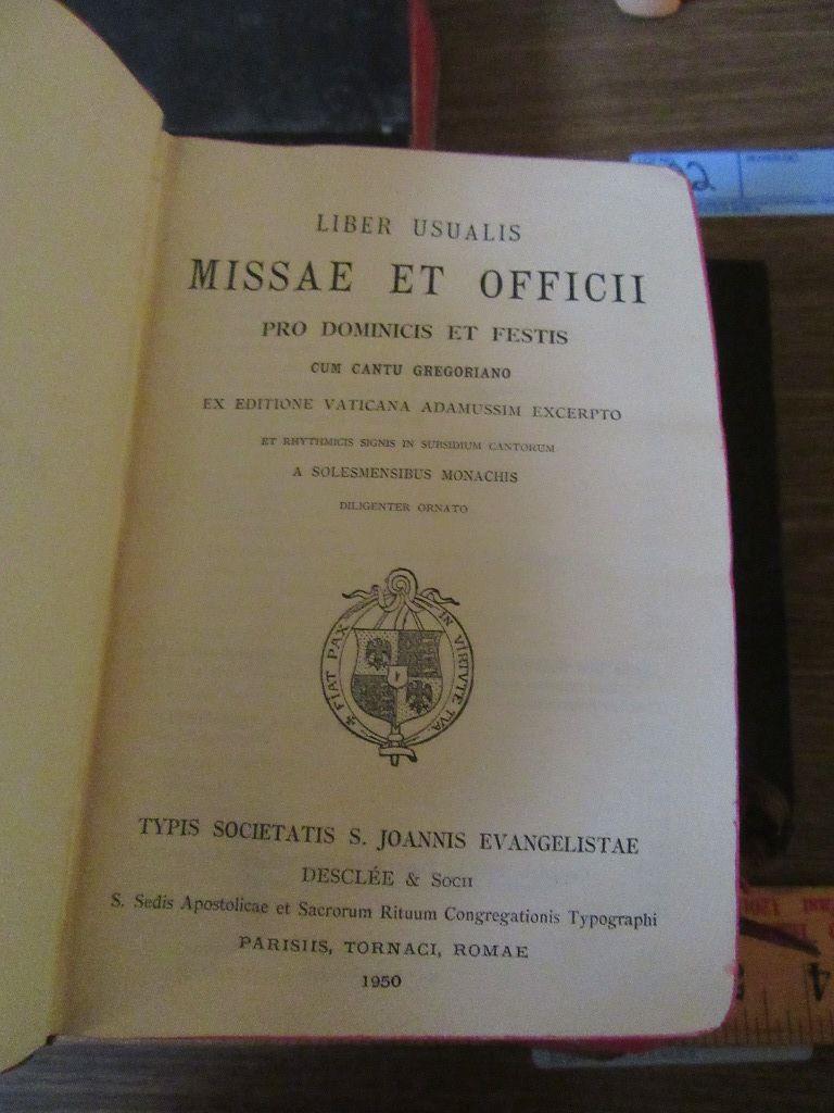(3) 1950 LIBER USUALIS MISSAE ET OFFICII PRO DOMINICIS ET FESTIS BOOKS