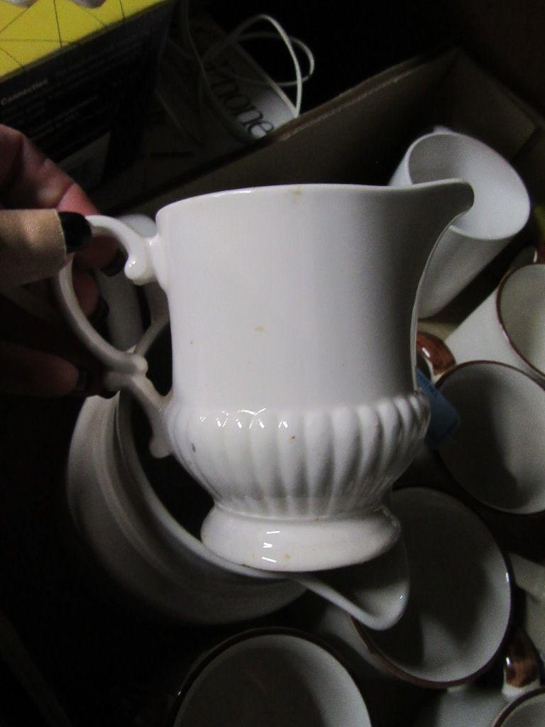 ASSORTED MUGS AND PITCHER