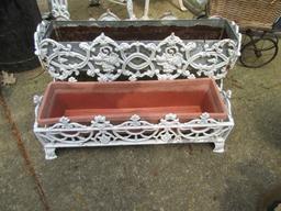 2 CAST IRON PLANTERS