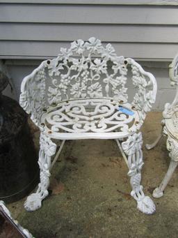 2 CAST IRON OUTDOOR CHAIRS