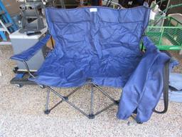 DOUBLE SEATED FOLDING ARM CHAIR