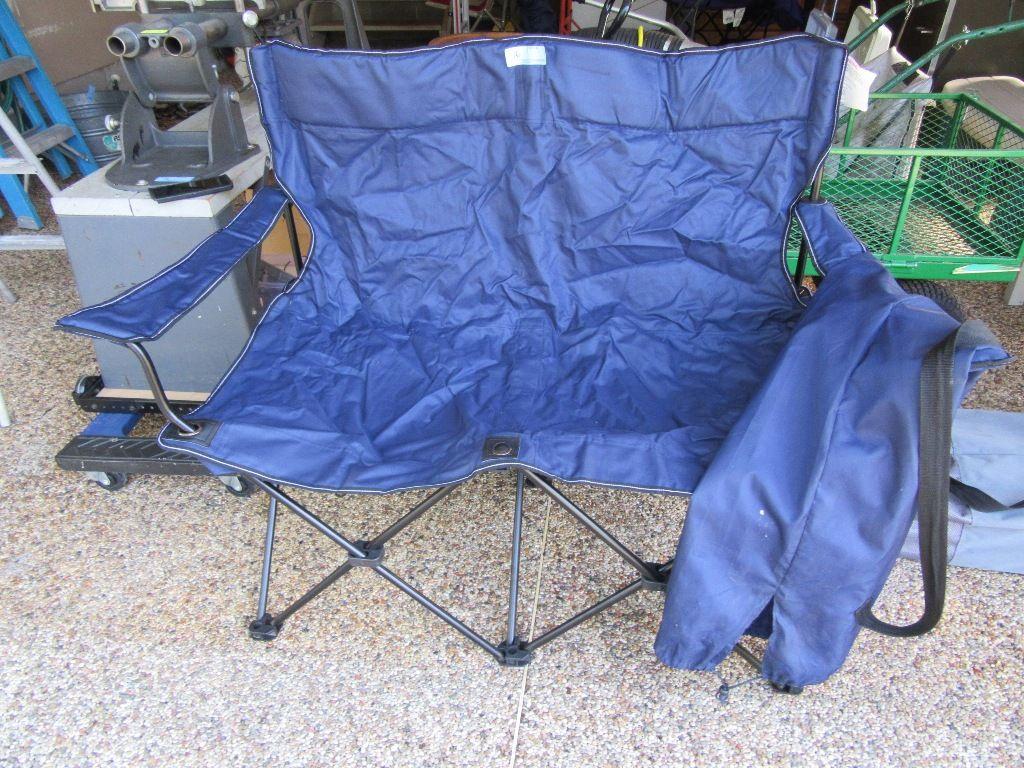 DOUBLE SEATED FOLDING ARM CHAIR