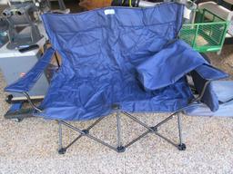 DOUBLE SEATED FOLDING ARM CHAIR