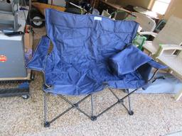 DOUBLE SEATED FOLDING ARM CHAIR