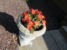 URN STYLE CEMENT PLANTER. HEAVY!