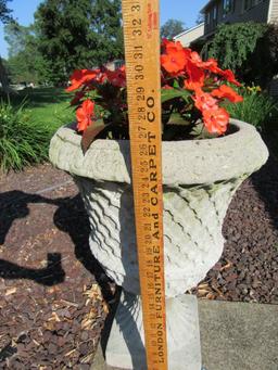 URN STYLE CEMENT PLANTER. HEAVY!